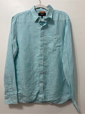 Jack Spade Light Aqua Linen Button-Down Shirt